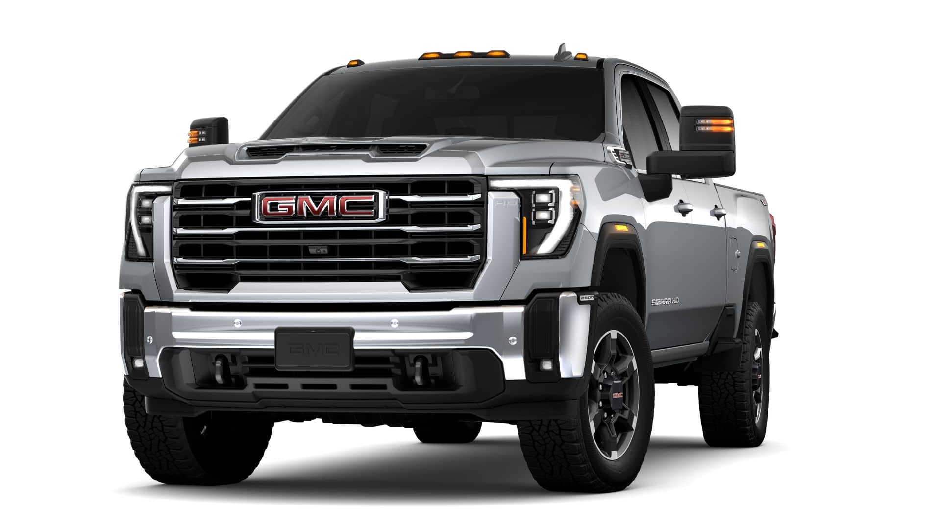 2026 GMC Sierra 2500 HD SLE in Sterling Metallic — front three-quarter view